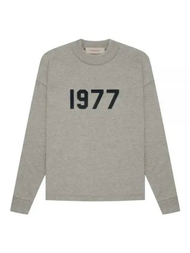 Essential 1977 Logo Long Sleeve T-Shirt Dark Oatmeal - FEAR OF GOD ESSENTIALS - BALAAN 2