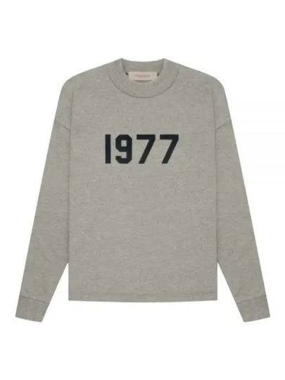 Essential 1977 Logo Long Sleeve T-Shirt Dark Oatmeal - FEAR OF GOD ESSENTIALS - BALAAN 2