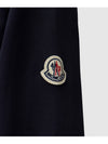 Logo Cotton Fleece Zip Up Hoodie Navy - MONCLER - BALAAN 7