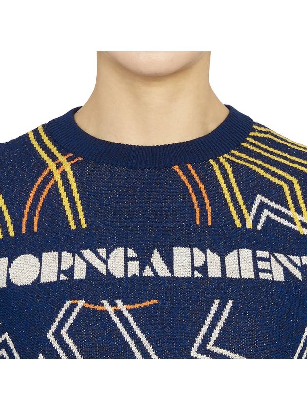 Dialogue Crew Neck Sweater Navy - HORN GARMENT - BALAAN 7