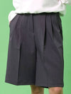 Basic Bermuda Pants Skirt Shorts Charcoal MCSS24PT2GY - MACKY - BALAAN 1