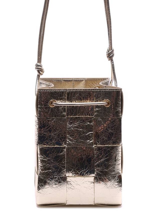 Cassette Small Bucket Bag Gold - BOTTEGA VENETA - BALAAN 5