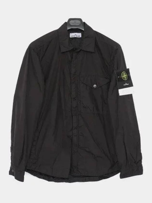 Logo Patch Zip Up Jacket Black - STONE ISLAND - BALAAN 2