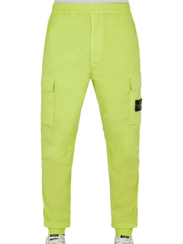 Men's Tella Paracadute Regular Fit Cargo Pants Lemon - STONE ISLAND - BALAAN.