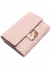FF Nappa leather halfwallet pink - FENDI - BALAAN.