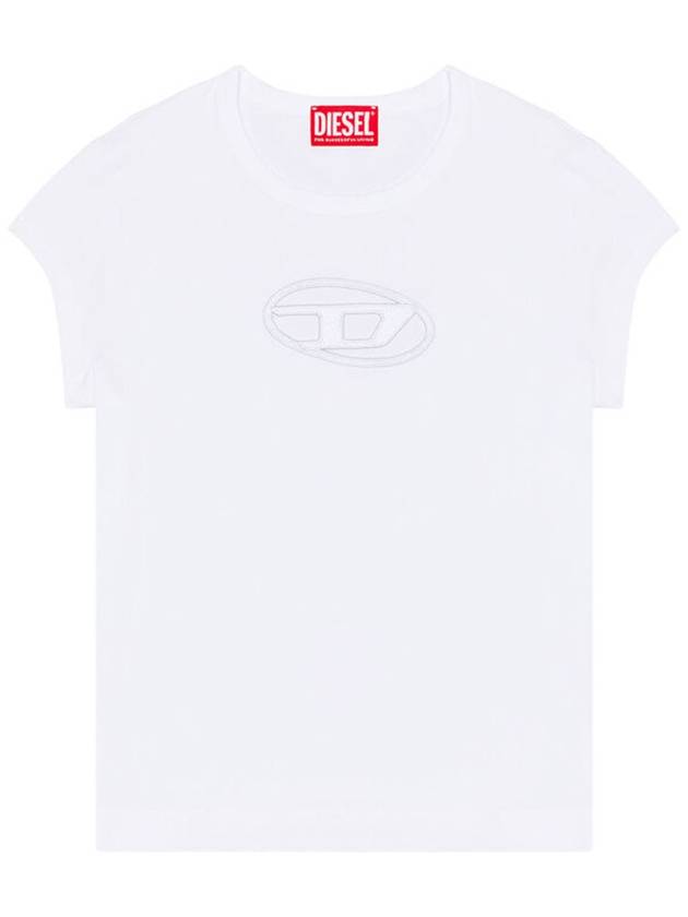 T Angie Peekaboo Logo Short Sleeve T-Shirt White - DIESEL - BALAAN 9