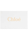 Embroidered Logo Leather Half Wallet Blue - CHLOE - BALAAN 10