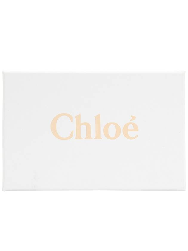 Embroidered Logo Leather Half Wallet Blue - CHLOE - BALAAN 10