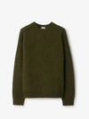 Round Neck Wool Cashmere Knit Top Glen - BURBERRY - BALAAN 2