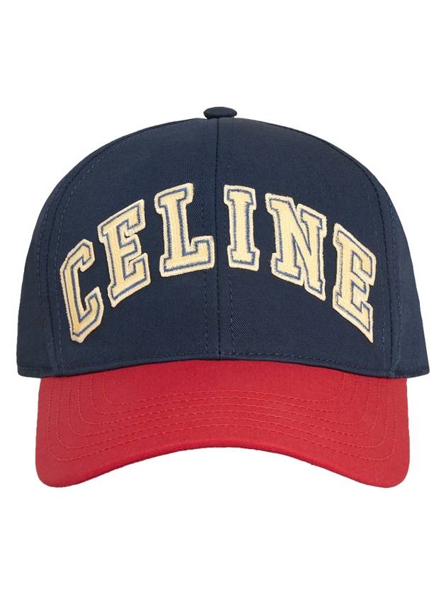 Cotton College Ball Cap Navy Red - CELINE - BALAAN 1