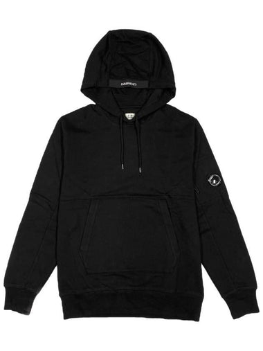 Men's Lens Wappen Fleece Hoodie Black - CP COMPANY - BALAAN 1