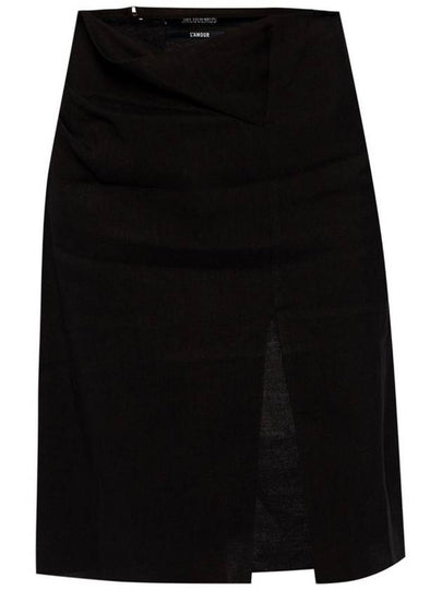 La Jupe Drap A-Line Skirt Black - JACQUEMUS - BALAAN 2