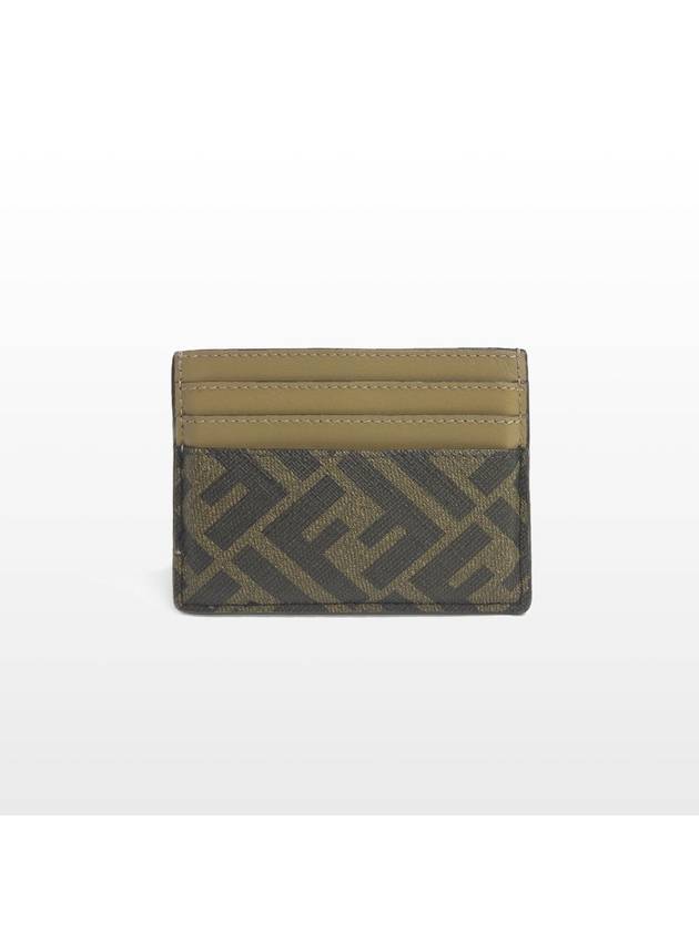 Fendi FF logo black brown card wallet 7M0164 - FENDI - BALAAN 1