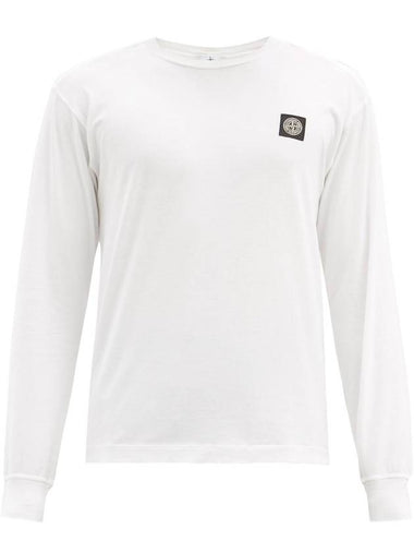 Stone Island Logo Patch Long Sleeve Cotton T Shirt 761522713 - STONE ISLAND - BALAAN 1