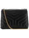 Bronze Monogram Loulou Matelasse Y Leather Small Shoulder Bag Black - SAINT LAURENT - BALAAN 4