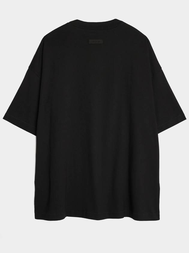 Logo Print Cotton Short Sleeve T-Shirt Black - FEAR OF GOD ESSENTIALS - BALAAN 5