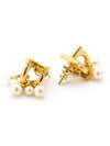 Women s Gancini Pearl Stud Earrings Gold - SALVATORE FERRAGAMO - BALAAN 7