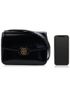 Robinson Spazzolato Convertible Logo Shoulder Bag Black - TORY BURCH - BALAAN 7