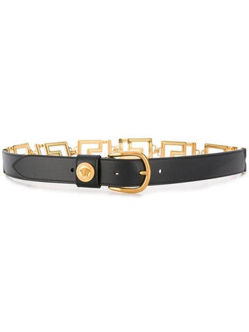 Versace Belt With Greek Key Buckle - VERSACE - BALAAN 1