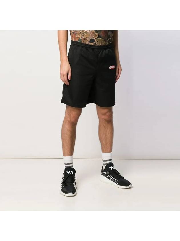 Split Logo Mesh Shorts Black - OFF WHITE - BALAAN 5