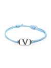 Valentino 3Y2J0M96 DTK MXE J0M96 Garavani V logo cotton bracelet - RED VALENTINO - BALAAN 2