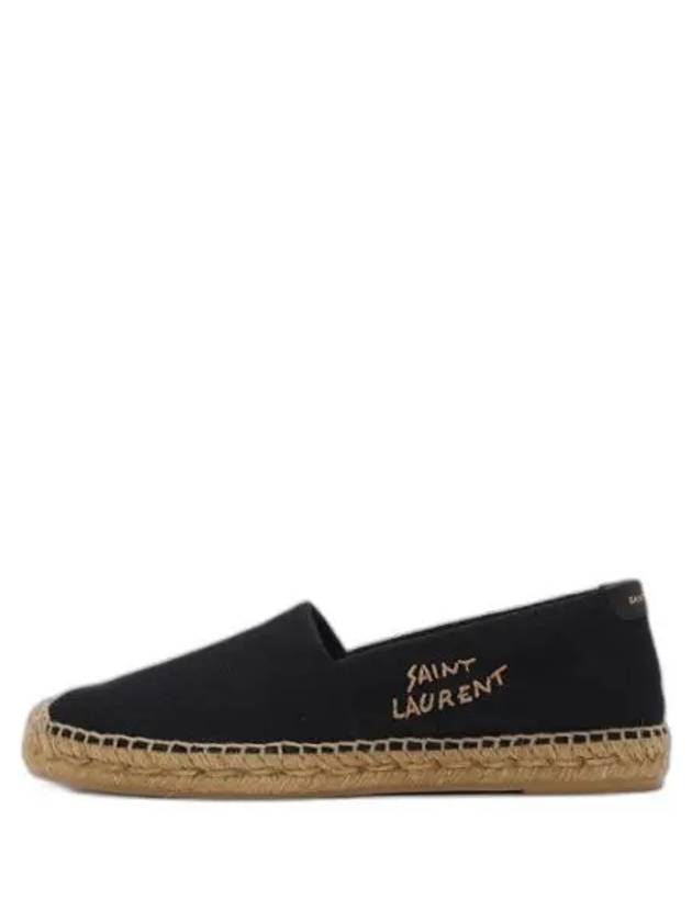 Logo Monogram Espadrilles Black - SAINT LAURENT - BALAAN 2