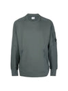 Men's Diagonal Lens Wappen Crew Neck Sweatshirt Grey - CP COMPANY - BALAAN 1