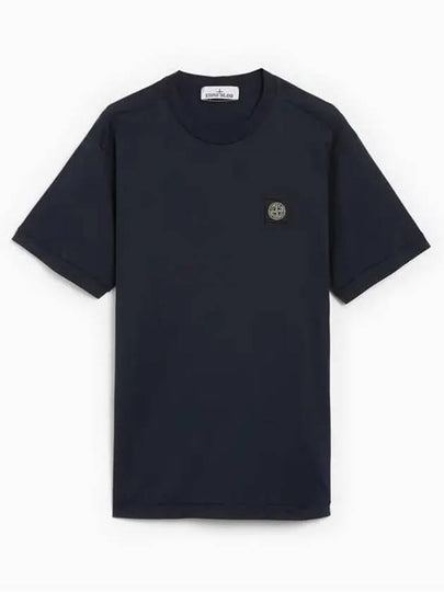 Logo Patch Short Sleeves T-Shirt Black - STONE ISLAND - BALAAN 2