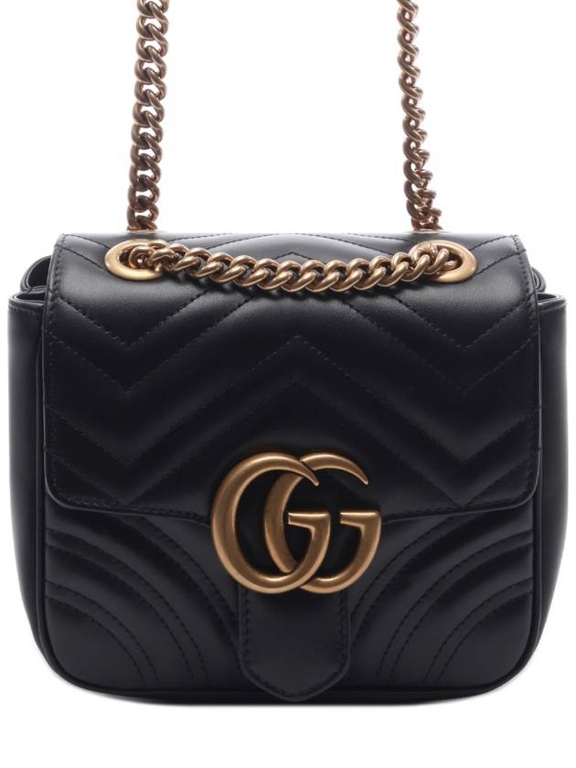 GG Marmont Matelasse Small Shoulder Bag Black - GUCCI - BALAAN 3