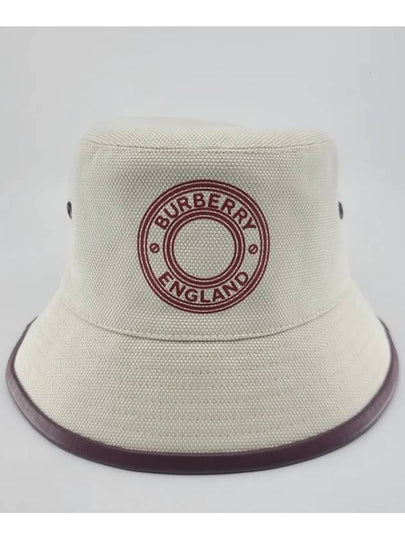 Logo Print Bucket Hat White - BURBERRY - BALAAN 2