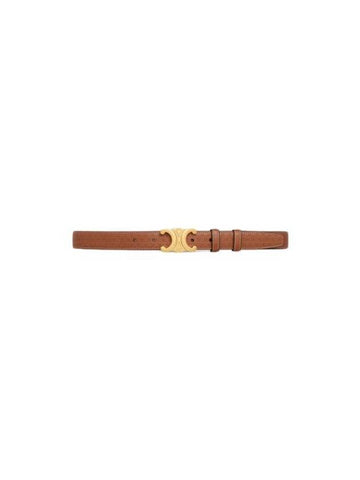 Triomphe Medium Calfskin Belt Brown - CELINE - BALAAN 1