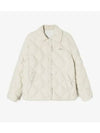 Women s Reversible Quilted Collar Jumper Beige - LACOSTE - BALAAN 1