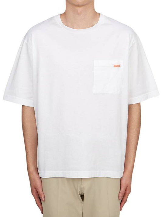 Logo Patch Short Sleeve T-Shirt White - ACNE STUDIOS - BALAAN 2