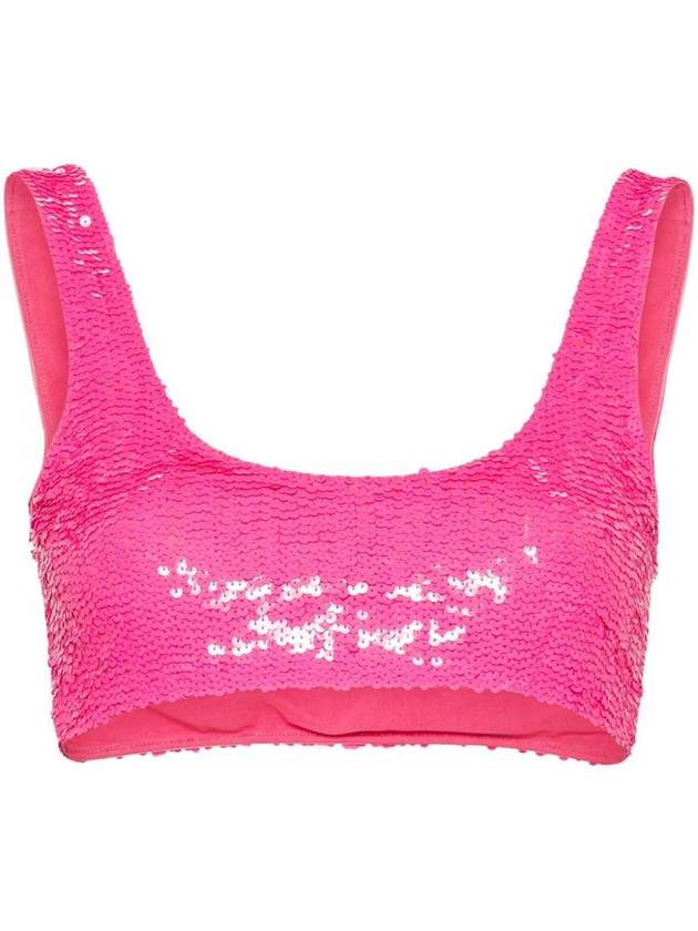 P.A.R.O.S.H. Sequin-Embellished Cropped Top - P.A.R.O.S.H. - BALAAN 1