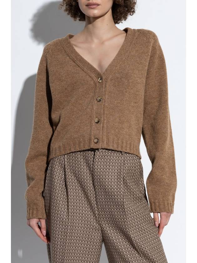 Moschino Wool Cardigan, Women's, Brown - MOSCHINO - BALAAN 3