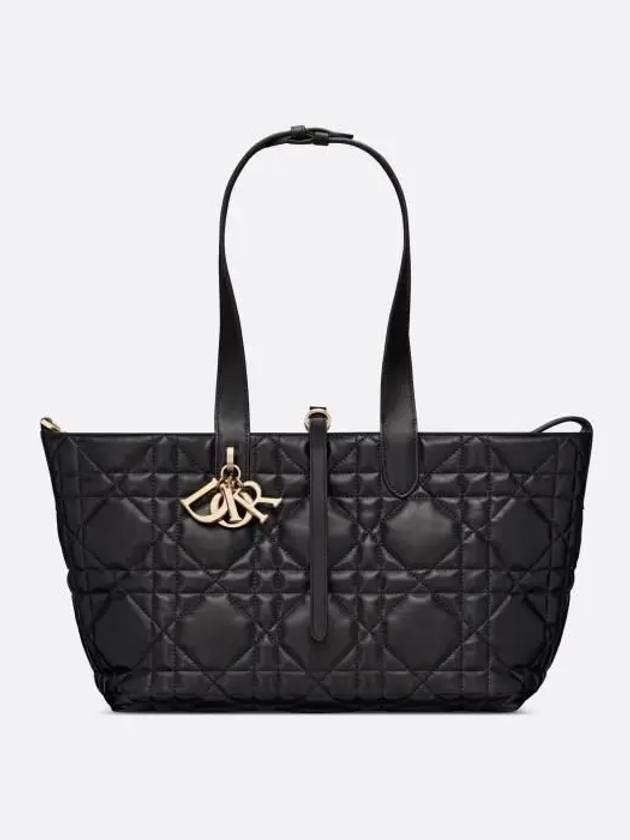 Toujours Macrocannage Calfskin Medium Tote Bag Black - DIOR - BALAAN 5