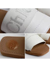 Woody Logo Leather Flat Slippers White - CHLOE - BALAAN 6