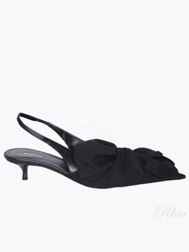 Knife Chemise 40mm Slingback Heels Black - BALENCIAGA - BALAAN 2