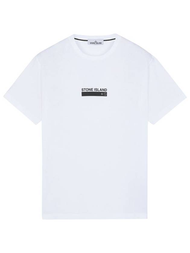 Small Rubber Logo Patch Short Sleeve T-Shirt White - STONE ISLAND - BALAAN 2