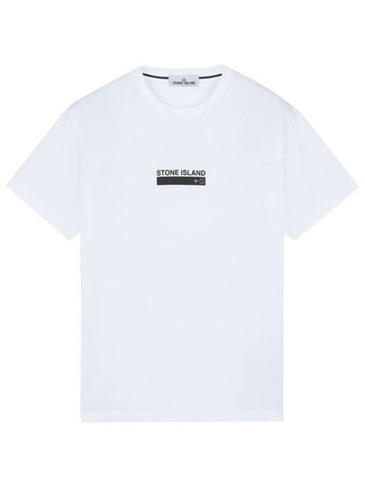 Small Rubber Logo Patch Short Sleeve T-Shirt White - STONE ISLAND - BALAAN 2