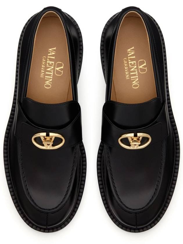 V Logo Locker Loafers Black - VALENTINO - BALAAN 5