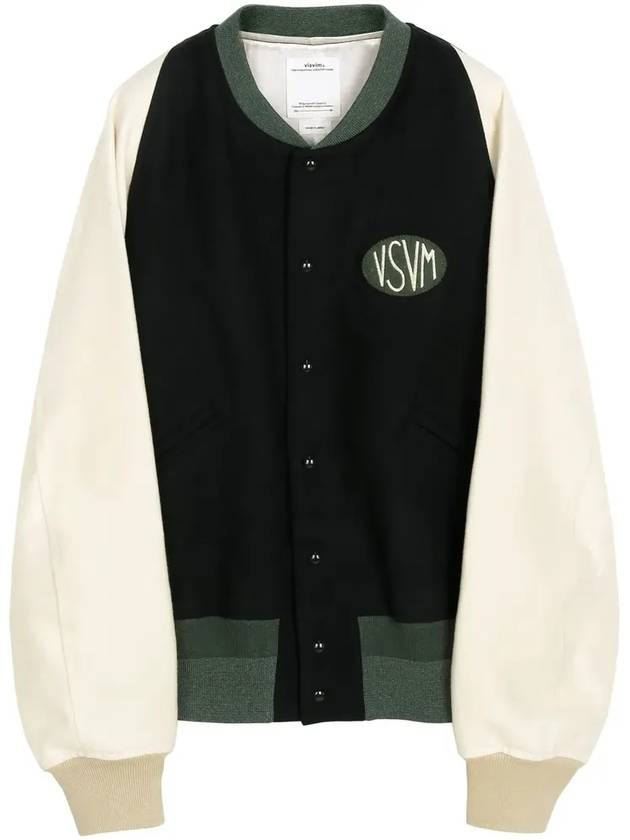 24SS Black VSVM Wool Varsity Jacket 0124105013013 BLACK - VISVIM - BALAAN 1