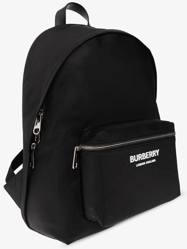 Logo Print Nylon Backpack Black - BURBERRY - BALAAN 5