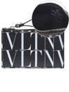 VLTN Zipper Card Wallet Black - VALENTINO - BALAAN 2