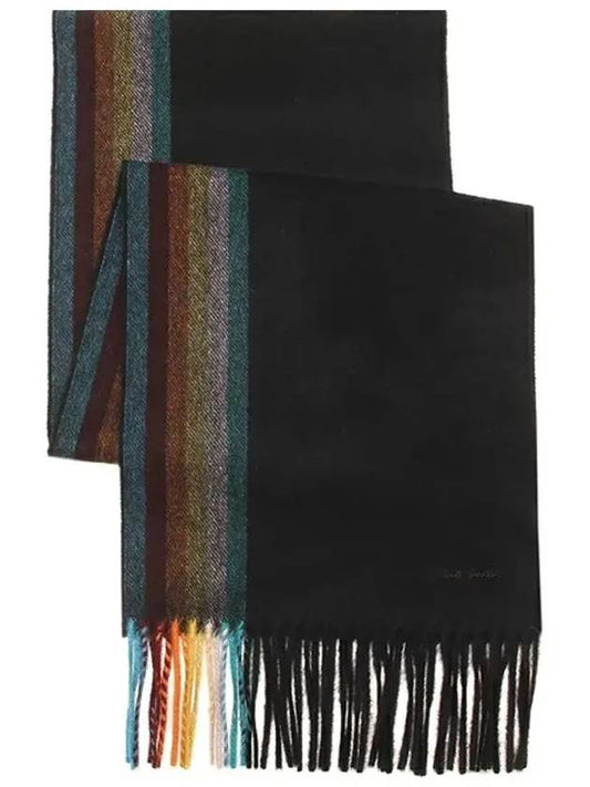 Rainbow Cashmere Muffler Black - PAUL SMITH - BALAAN 2