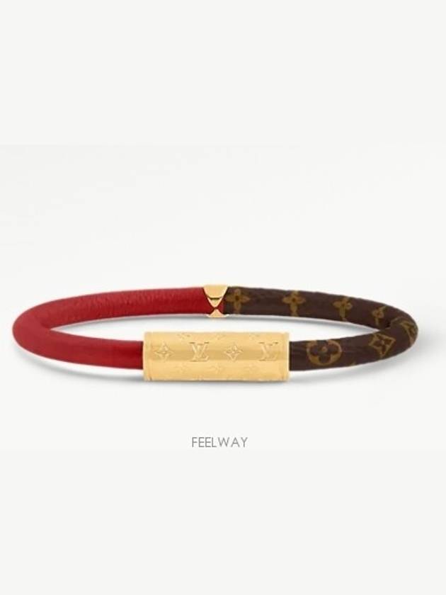 Daily Confidential Monogram Canvas Bracelet Brown Red - LOUIS VUITTON - BALAAN 2