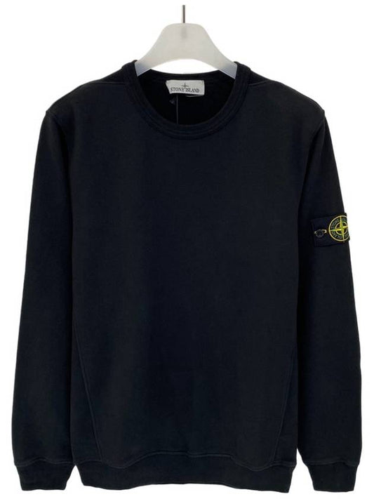 Wappen Patch Crew Neck Cotton Sweatshirt Black - STONE ISLAND - BALAAN 2