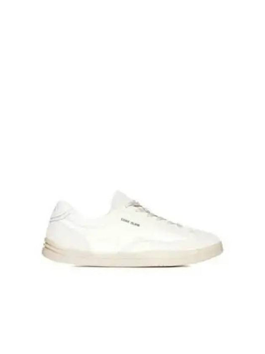 Rock Logo Print Suede Low Top Sneakers Plaster - STONE ISLAND - BALAAN 2