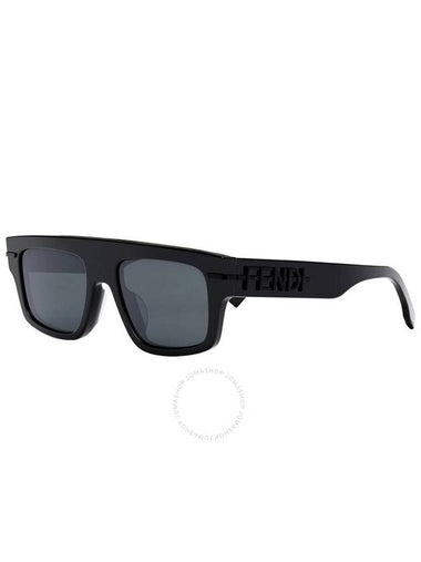 Fendi Grey Browline Unisex Sunglasses FE40091U 90A 54 - FENDI - BALAAN 1