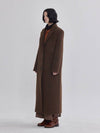 Leopard Jacquard Peton Long Straight Coat Brown - LIE - BALAAN 3